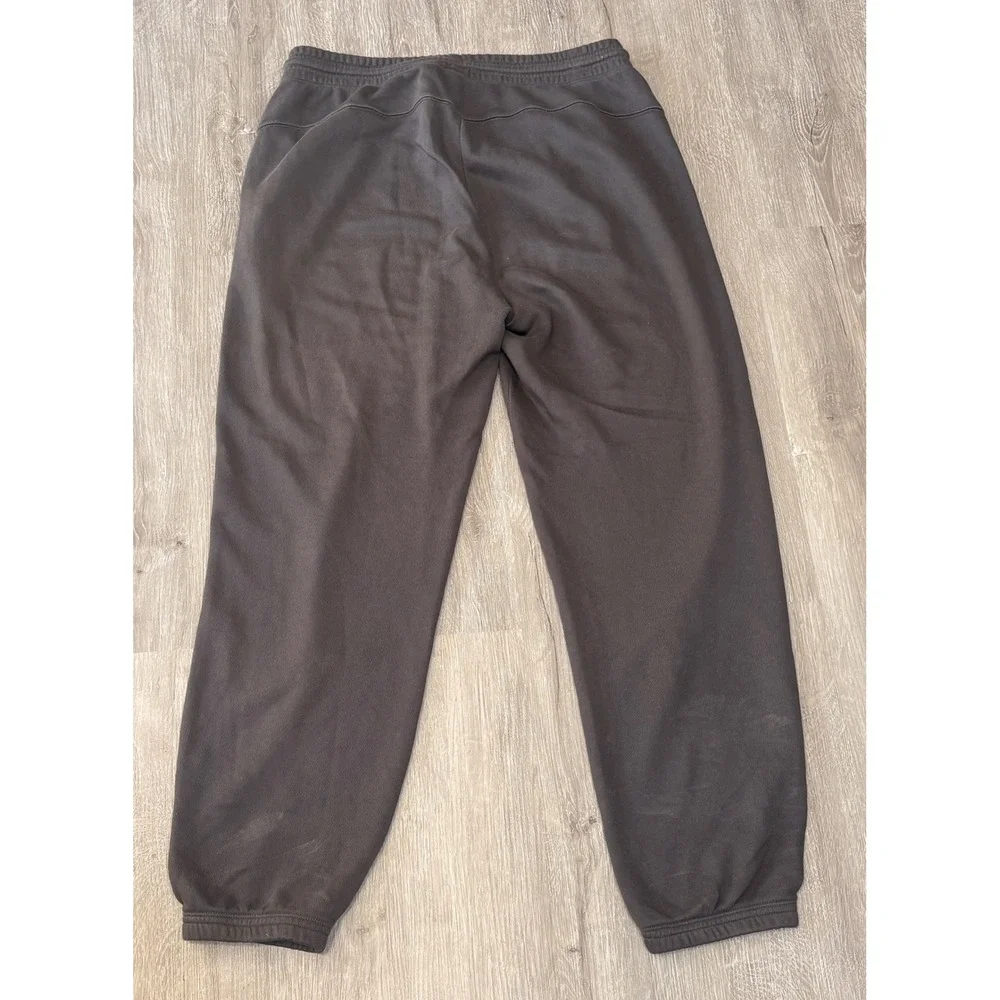 Aerie Womens Charcoal Gray Fleece Jogger Sweatpants Size M Drawstring Pockets - Picture 2 of 4